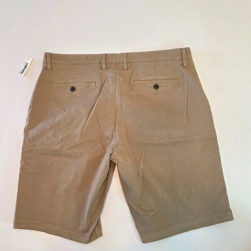 Chino Flat Front Khaki Shorts by Goodthreads, Size 36, NWT